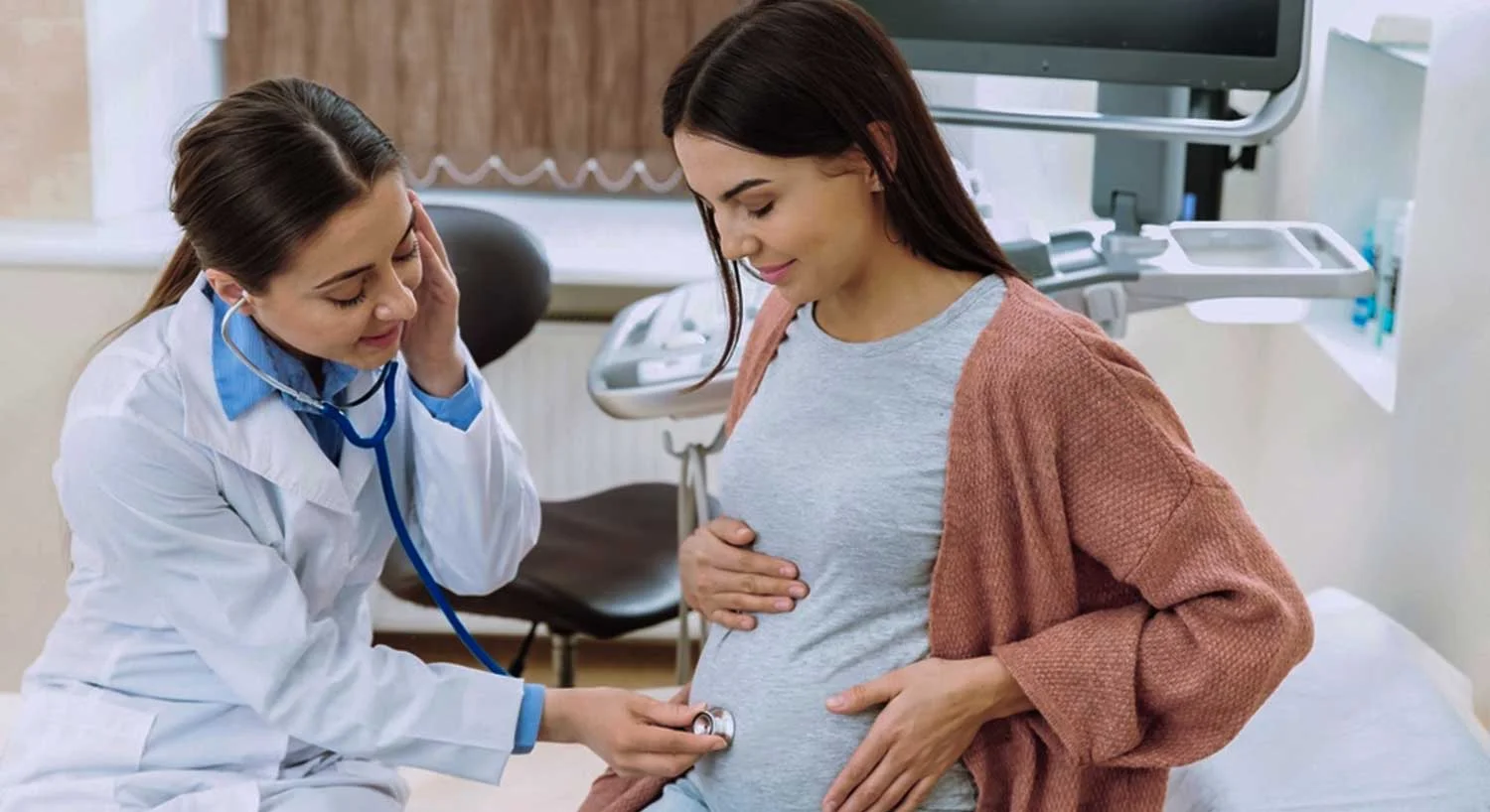 Doctor consulting with a patient in a calm clinic room